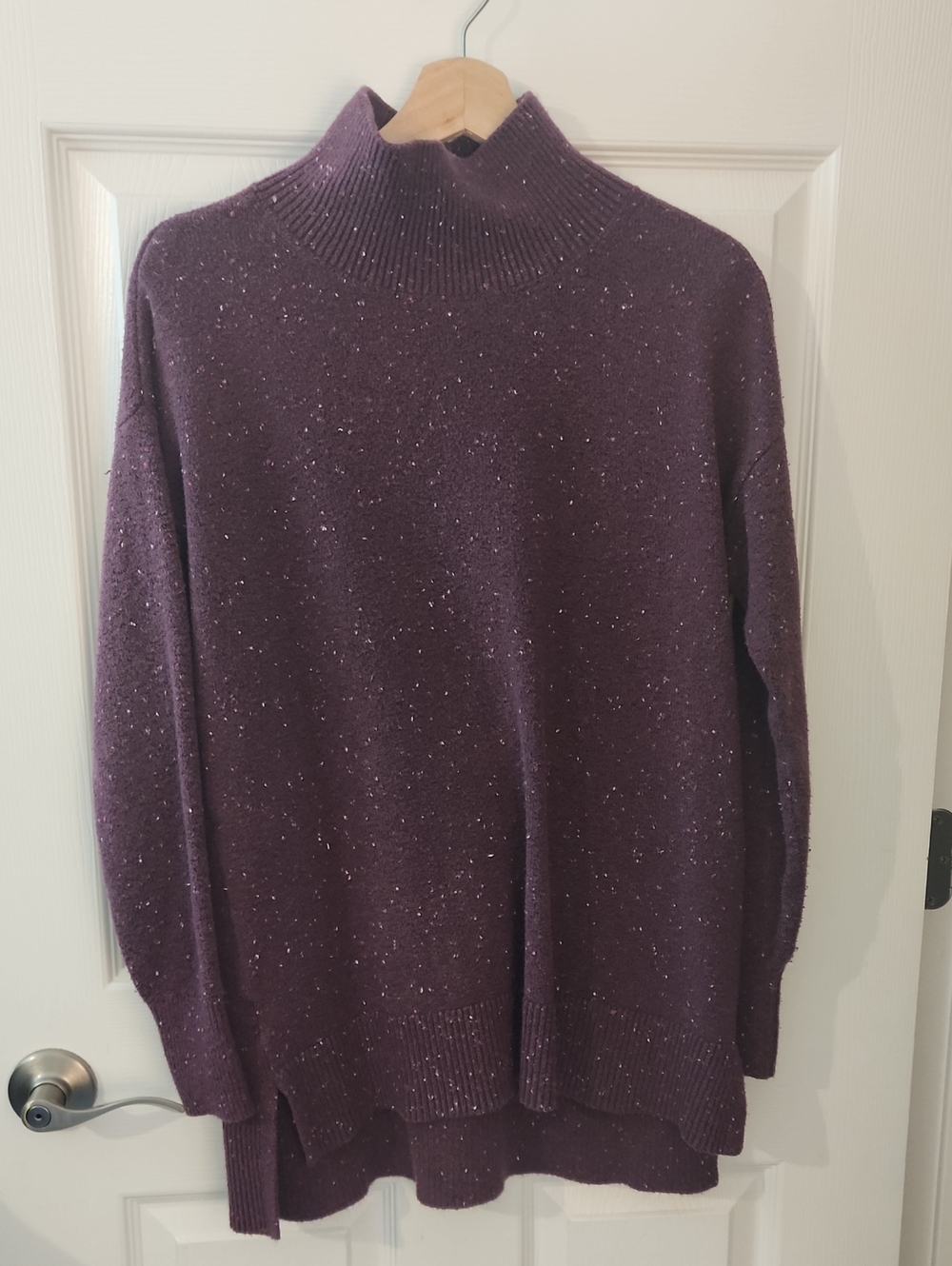 LOFT Deep Purple Turtleneck Sweater